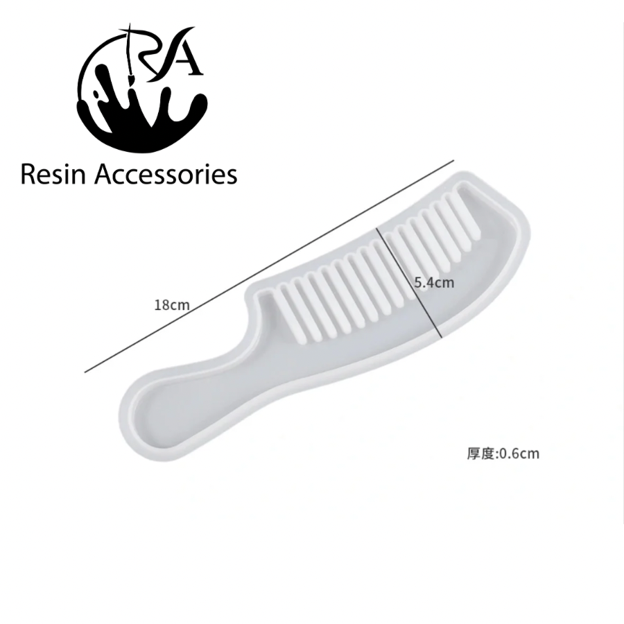 Premium Silicone Comb Mold (চিরুনি মোল্ড) – High-Quality DIY Resin Mold for Personalized Hair Combs & Gifts