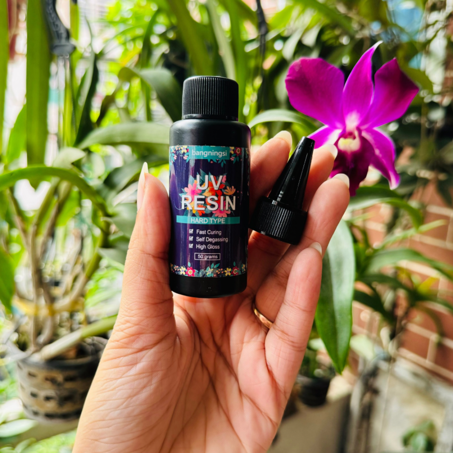 bangningsi 50g Hard UV Resin Glue (ইউভি রেজিন) – Crystal Clear, Fast Curing & Self Degassing for Jewellery Making