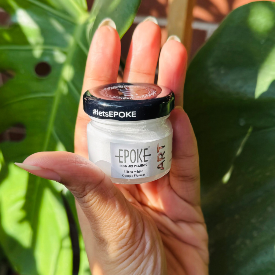 EPOKE Ultra White Opaque Pigment Paste (২৫ গ্রাম) – High-Concentration Resin Art Pigment for Ocean Waves & Cell Effects