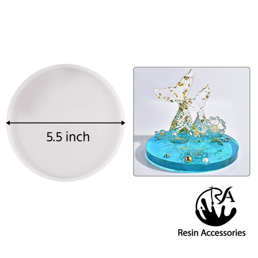 5.5 Inch Round Silicone Mold (সিলিকন মোল্ড) – Large Circular Casting Tray for Resin Art, Coasters & DIY Crafts