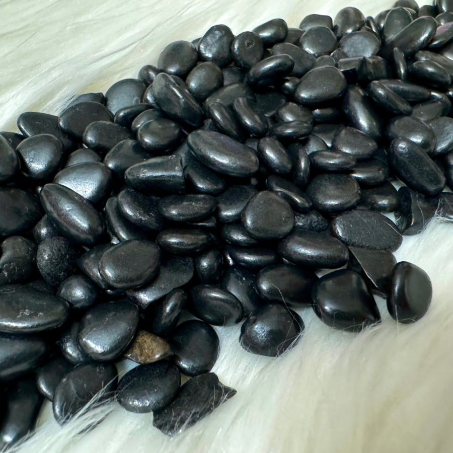Premium Black Polished Stones 6-8mm Decorative River Pebbles for Resin Art (রেজিন পাথর) & Home Decor