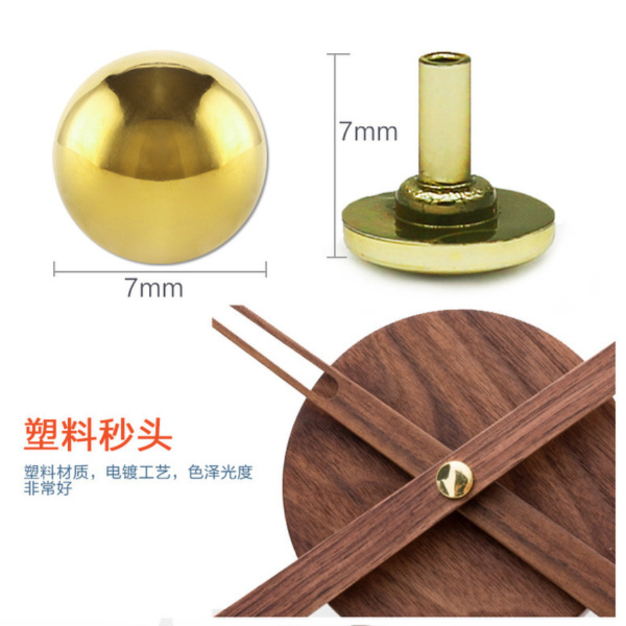 Premium Golden Clock Second Head (ঘড়ির সেকেন্ড হেড) – Universal Plastic Electroplated Cap for DIY Resin Clocks & Quartz Movement Repair